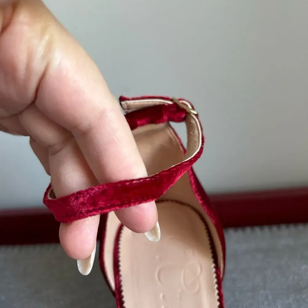 NWOT J.Crew Maisie Studded Velvet Heels